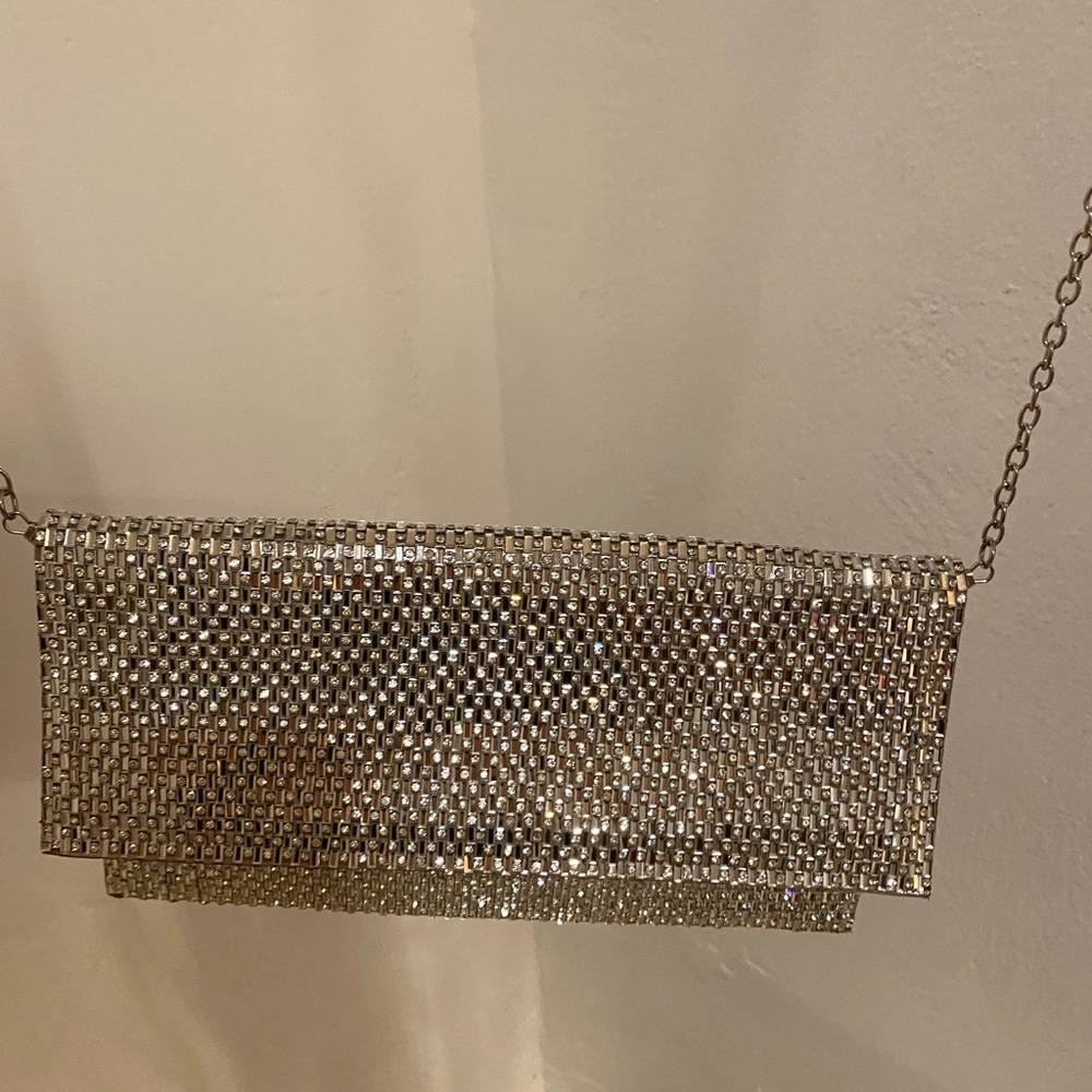 Silver evening purse